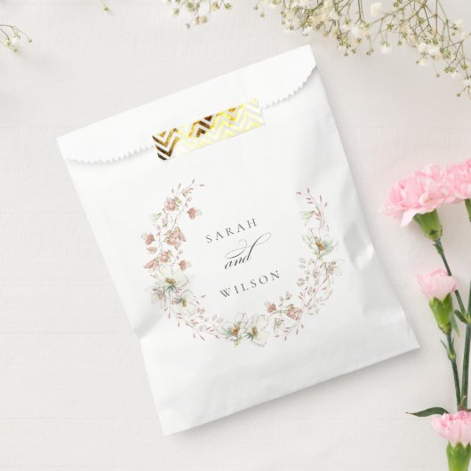 赤面ホワ素朴イトメドウフローラ結婚リース フェイバーバッグ (封をした状態)