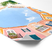 「赤面ボタニカ」フローラポスタエレガントー・ウォール・アート ポスター (角)