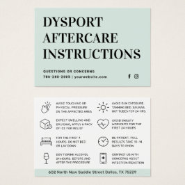 赤面ボトックス注射アフターケア指示カード