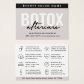 赤面ボトックス注射アフターケア指示カード (正面&裏面)