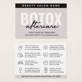 赤面ボトックス注射アフターケア指示カード