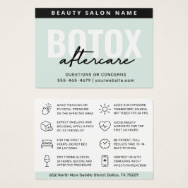 赤面ボトックス注射アフターケア指示カード