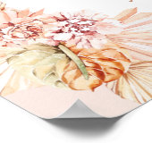 赤面ボホデザートベビーシャワーガールウェルカムサイン ポスター (角)