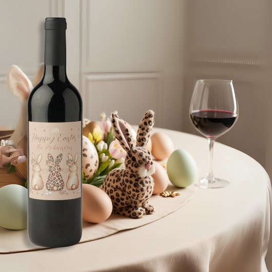 赤面ボホバニーイースターカスタム ワインラベル
