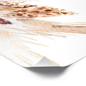 赤面ボホパンパスグラススウィート16誕生日ウェルカム ポスター (コーナー)