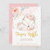 赤面ボホフラワーズベビーキツネおむつラッフル エンクロージャーカード (正面/裏面)