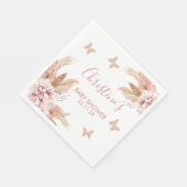 赤面ボホフローラバタフライキスベビーウィッシュ スタンダードランチョンナプキン (角)