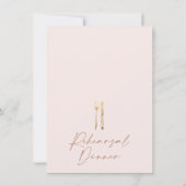 赤面ボホフローラパンパスカトラリーリハーサルディナー 招待状 (裏面)