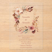 赤面ボホフローラ アクリル招待状 (正面)