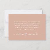 赤面ボホレインボーベビーシャワー サンキューカード (裏面)