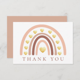 赤面ボホレインボーベビーシャワー サンキューカード