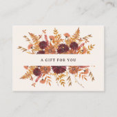 赤面ボホワイルドフラワー |商品券 割引カード (正面)