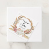 赤面ボホーフローラトロピカルパンパスパーム結婚ズ フェイバータグ (インサイチュ)