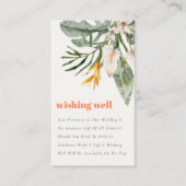 赤面ボホ熱帯フローラ結婚の願い井戸 エンクロージャーカード (正面)