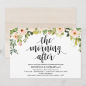 赤面ポエレガントストズブ結婚ルンチ招待状カード 招待状 (正面/裏面)