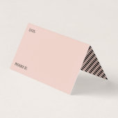 赤面ポットラック皿レシピテントカード、水玉模様 名刺 (裏面)