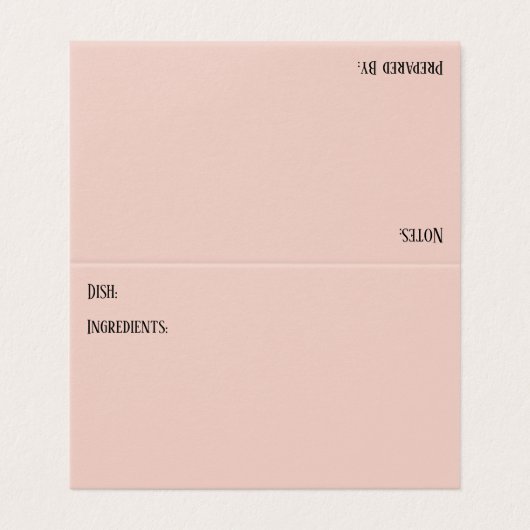 赤面ポットラック皿レシピテントカード、水玉模様 名刺 (外部フラット)