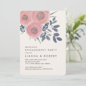 赤面ポピー婚約パーティ招待状 招待状 (スタンド正面)