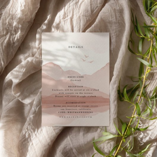 赤面マウンテンレンジデスティネーションウェディング詳細 エンクロージャーカード