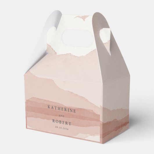 赤面マウンテンレンジランドスケープ結婚モノグラム フェイバーボックス (正面サイド)
