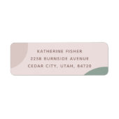 赤面ミニマリストのクリスマス。モダンエレガント休日 ラベル (正面)