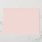 赤面ミニマリストスクリプトブライダルシャワーバラ金ゴールド 箔招待状 (裏面)