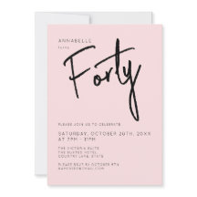 赤面ミニマルピンク40th40th誕生日