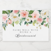 赤面ミニワきらめくインボトルラベル スパークリングワインラベル (シングルラベル)