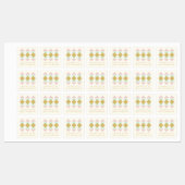 赤面ミントと金ゴールドのジオメトパーソナライズされたリ名 ラベル (シート)