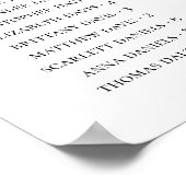 赤面ムーン結婚アルファベット座席表 ポスター (角)