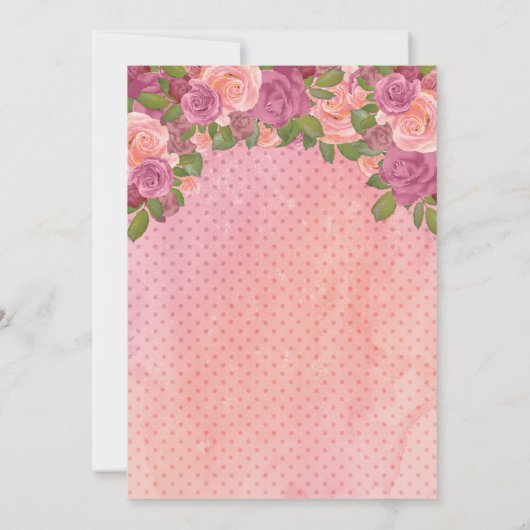 赤面ムーヴウォーター色フローラ80th誕生日パーティー 招待状 (裏面)