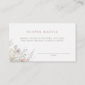赤面メドウ赤ちゃんシャワーおむつラッフル エンクロージャーカード (正面)