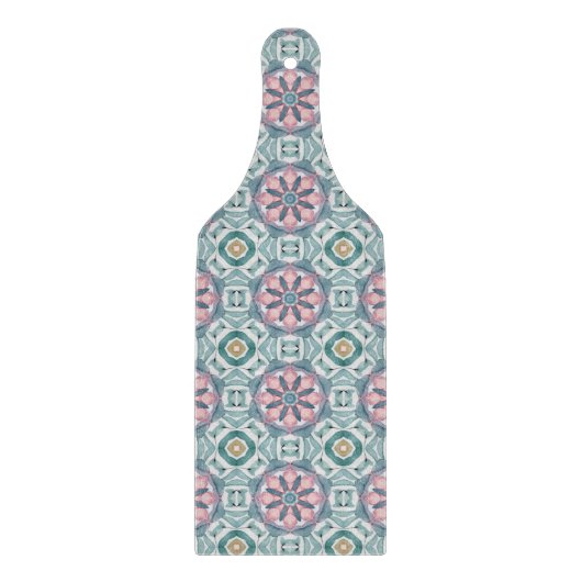 赤面メドータイル – 水彩フローラ カッティングボード (正面)