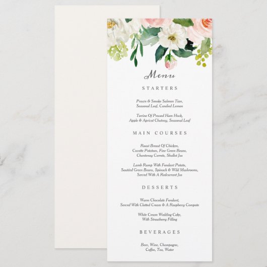 赤面メニュー メニュー (正面/裏面)