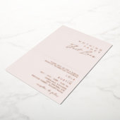 赤面モダンとバラ金ゴールドNothing ファンシー Just Love 箔招待状 (回転した状態)