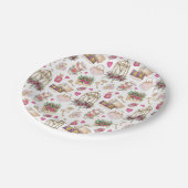 赤面モダンと紅茶パーティー ペーパープレート (アングル)