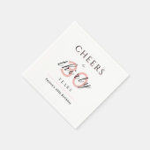 赤面モダンの古典的な応援30歳の誕生日 スタンダードカクテルナプキン (角)