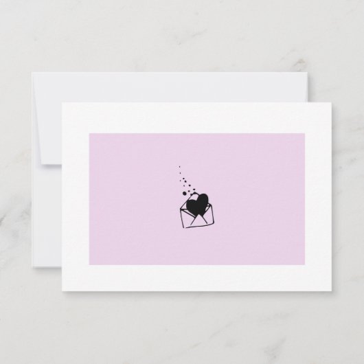 赤面モダンの赤ちゃんシャワーサンキューカード サンキューカード (裏面)