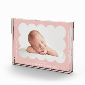 赤面モダンの鱗片状フレームの誕生の発表 フォトブロック (右)