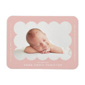 赤面モダンの鱗片状フレームの誕生の発表 マグネット (横)