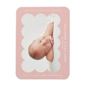 赤面モダンの鱗片状フレームの誕生の発表 マグネット (縦)