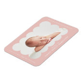 赤面モダンの鱗片状フレームの誕生の発表 マグネット (左側)