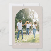 赤面モダンアーチ喜びメリークリスマス シーズンカード (正面)