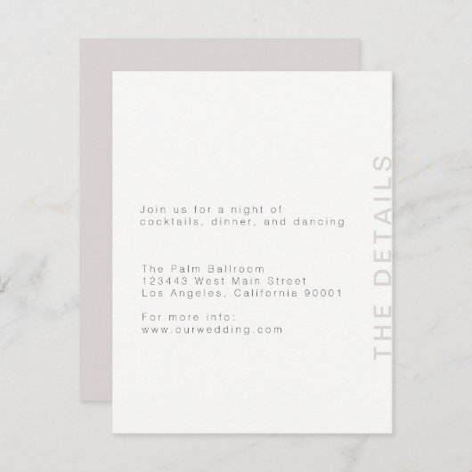 赤面モダンエンクロージャカード 招待状 (正面/裏面)