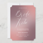 赤面モダンオムブレグラディエントバチェロレッテ週末 招待状 (正面)