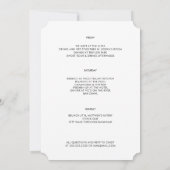 赤面モダンオムブレグラディエントバチェロレッテ週末 招待状 (裏面)