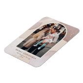 赤面モダングリッターシェイプメリークリスマスフォト マグネット (左側)