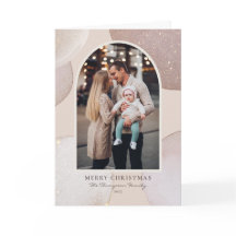 赤面モダングリッターシェイプ写真メリークリスマス