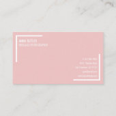 赤面モダンシンプルミニマルプロフェッショナルプレーン 名刺 (裏面)