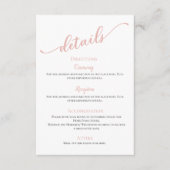 赤面モダンシンプルミニマル詳細結婚ズ エンクロージャーカード (正面)